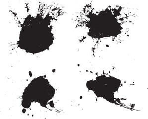 Obraz premium black ink splat