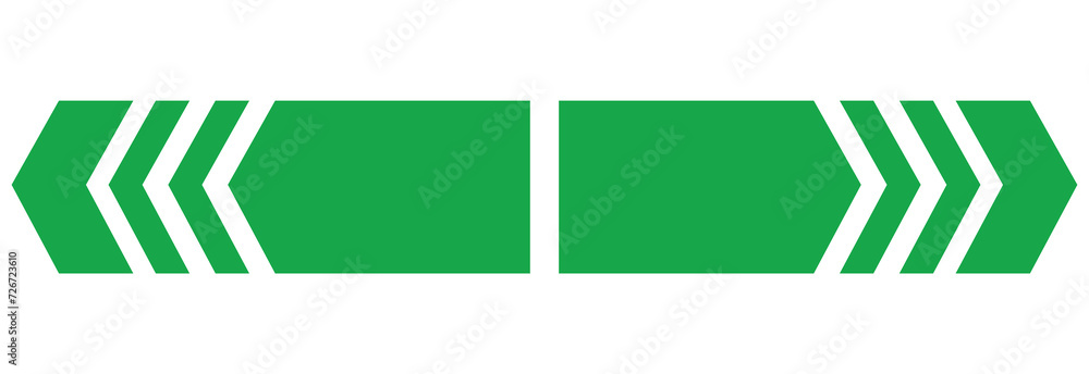 Poster abstract green arrow design signifying direction or progress. indicator for door opening. vector ill