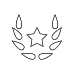 Vector flat illustration. Victory icon. Award, badge, winner's medal, victory cup. Perfect icon for your design.