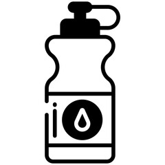 Obraz premium Water bottle glyph and line vector illustration
