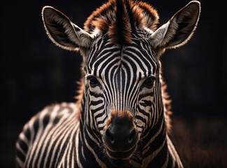 Fototapeta na wymiar Zebra's Quiet Roam