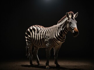 Majestic Zebra Against the Dark