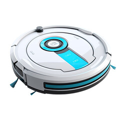 Vacuum cleaner Robot isolated on white or transparent background