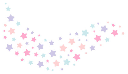 Pastel stars line simple. Vector illustration.	