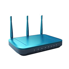 Modern Wireless router isolated on white or transparent background