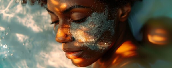 Afro Girl under the rays of sunlight