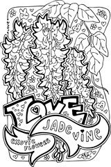 Exotic flowers colouring book vector pages collection for relaxation and anti stress. Hobby for adults and kids. Tropical holiday, beautiful botany garden theme. Hand drawn line style illustration.