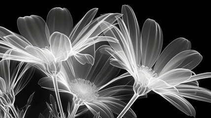  a black and white photo of a bunch of daisies in a black and white photo of a bunch of daisies in a black and white photo.