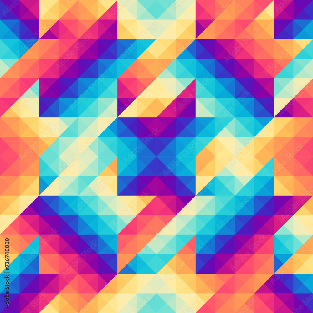 Poster houndstooth plaid geometric lowpoly style pattern. vector image.