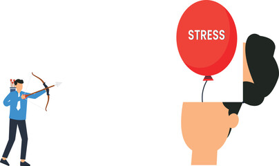 Stress and anxiety management, Success for business and stability growth concept,
