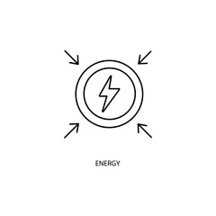 energy concept line icon. Simple element illustration. energy concept outline symbol design.