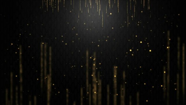 Background with golden particles beautiful award background with place for text