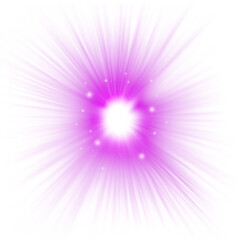 pink star burst effect, glowing shiny light