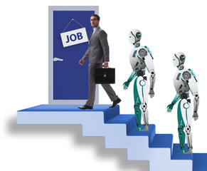 Competition between humans and robots for employment