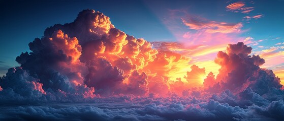 Vibrant Sky With Abundant Clouds