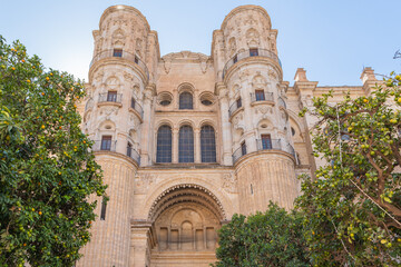 Cathédrale de Málaga, centre historique, Espagne.