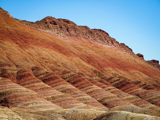 Red rock canyon in arid climate