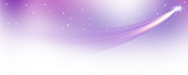 purple shooting star arc light effect with stardust and sparkles © Medamine