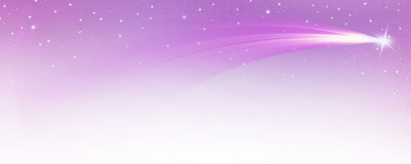 purple shooting star arc light effect with stardust and sparkles