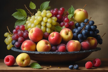 Delicious ripe fruit composition