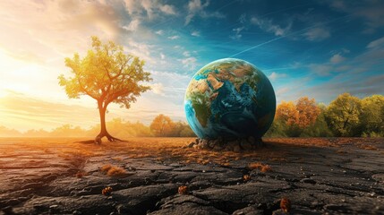 climate change withered earth