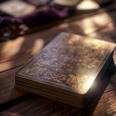 Enigmatic Tarot: A Photorealistic Journey Through Mystical Cards and Candlelit Readings
