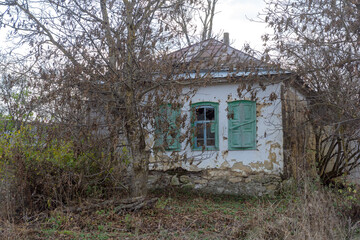 old abandoned houses of the last century in the countryside