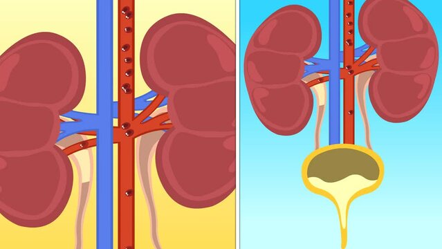 Kidney organs and urine formation