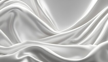 Obraz premium Wavy white silk background 
