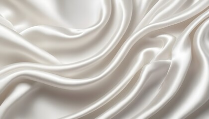 Folded white silk texture 