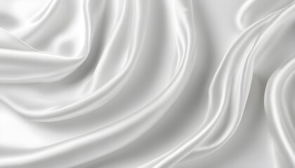 Obraz premium Wavy white silk background 