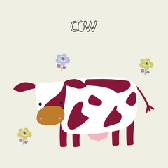 Farm animals cards. agriculture animals vector set for educational kids cards. illustrations cat, cow, goose, bees, goat, dog, horse, sheep, pig, chicken, beehive in hand draw style