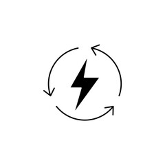recharge concept line icon. Simple element illustration. recharge concept outline symbol design.