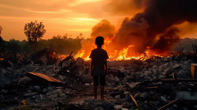 Dawn of Desolation: A Child Amidst Chaos