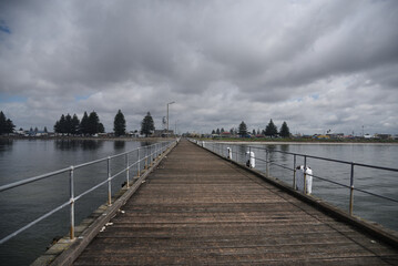 Cloudy sky day Jetty at of Port MacDonnell located in the Limestone Coast region, south of Mount Gambier.