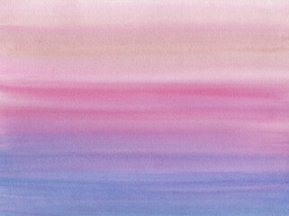 Watercolor artistic background. The colors used are blue, purple and orange.