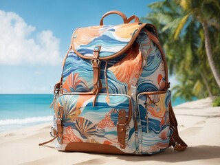 AI Coastal Explorer Traveler Backpack - Embark on Beach Adventures in Style