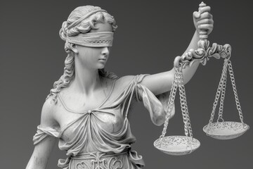 Themis, female with scales with a blindfold, honesty, court, fair sentence, justice, judgement - obrazy, fototapety, plakaty