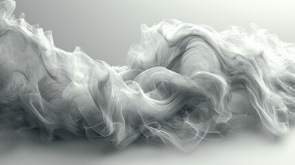 Fototapeta premium a black and white photo of a wave of smoke on a gray background with a black and white photo of a wave of smoke on a white background.