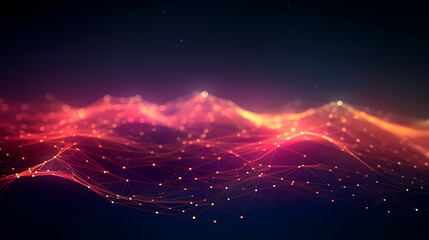 Digital technology particles abstract background, abstract analysis visualization