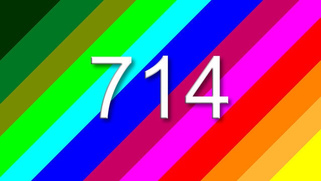 714 colorful rainbow background year number