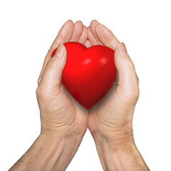 Obraz premium My valentine heart in cupped hands