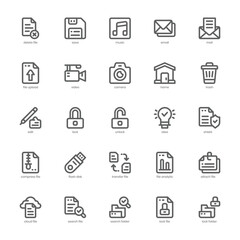 Fototapeta na wymiar Document File icon pack for your website, mobile, presentation, and logo design. Document File icon outline design. Vector graphics illustration and editable stroke.