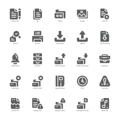 Document File icon pack for your website, mobile, presentation, and logo design. Document File icon glyph design. Vector graphics illustration and editable stroke.