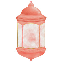 Watercolor Islamic Lantern Decoration