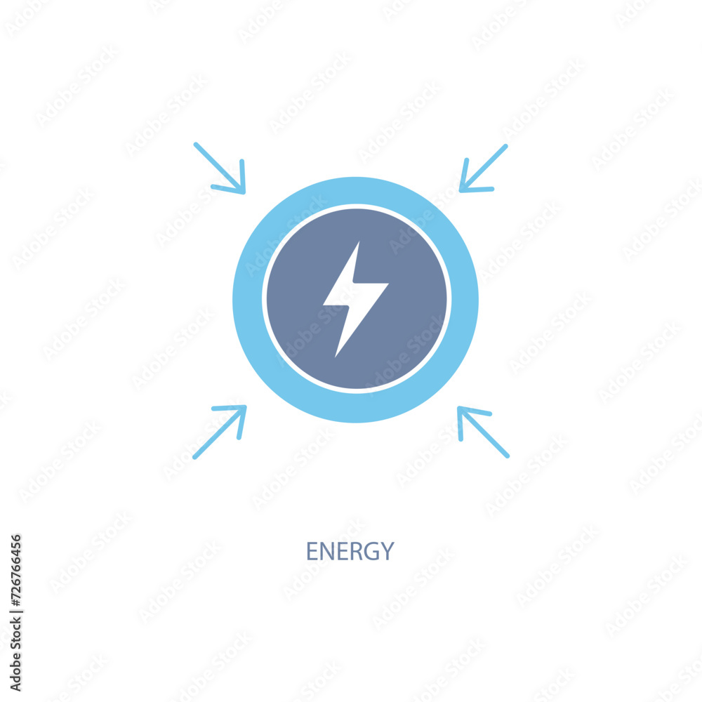 Wall mural energy concept line icon. Simple element illustration. energy concept outline symbol design.