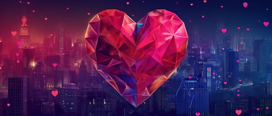 Illustration heart shaped, Valentine's Day concept