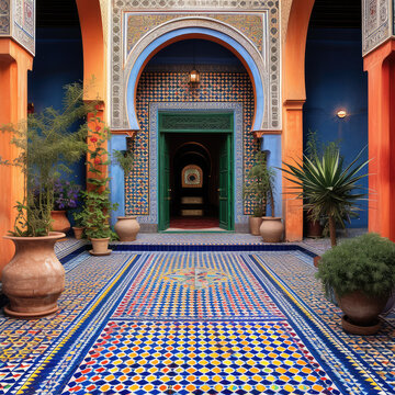 Moroccan Riad Courtyard Entrance