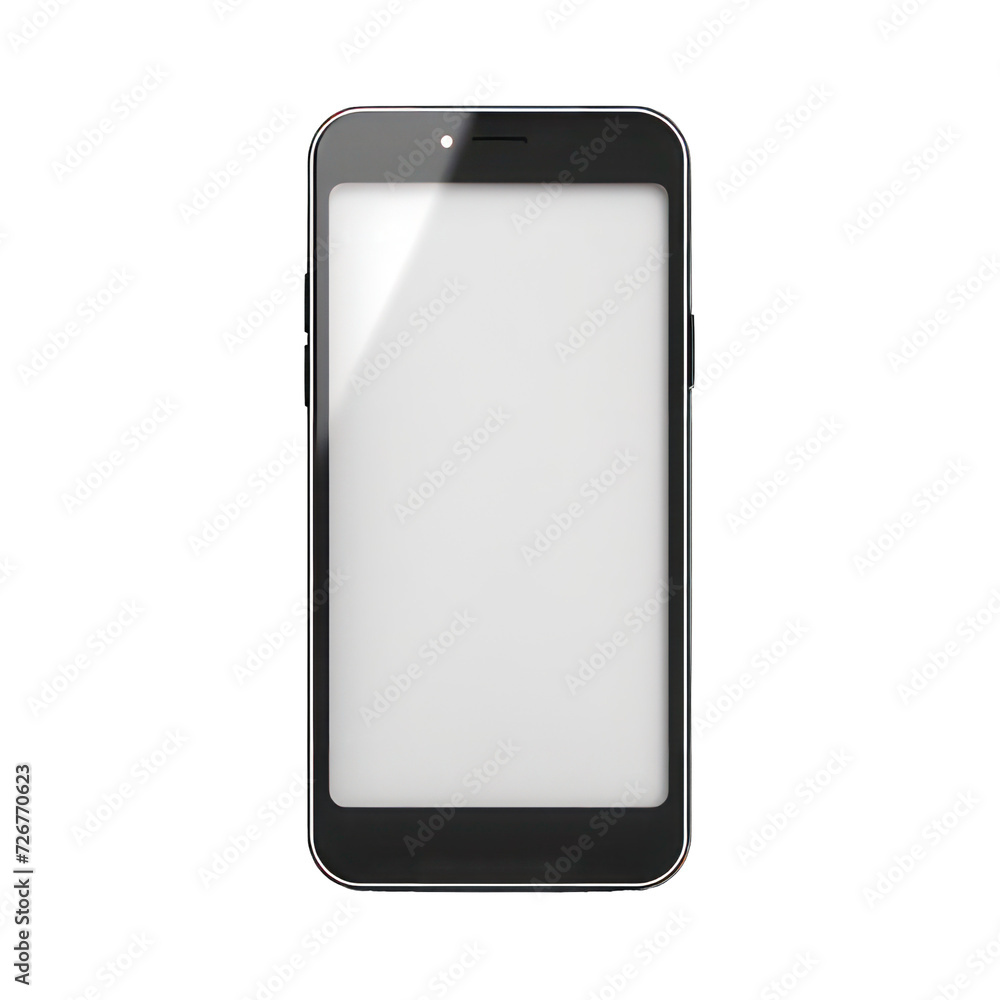 Poster smartphone isolated on white created with generative ai