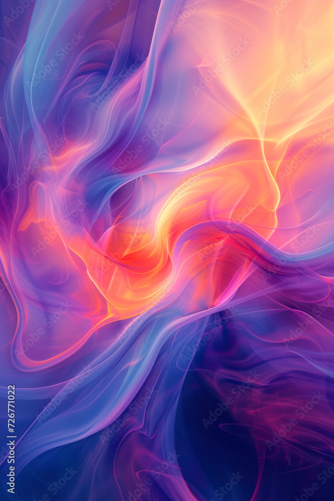Poster vertical abstract swirls and curves background, a dynamic and fluid scene featuring abstract swirls 